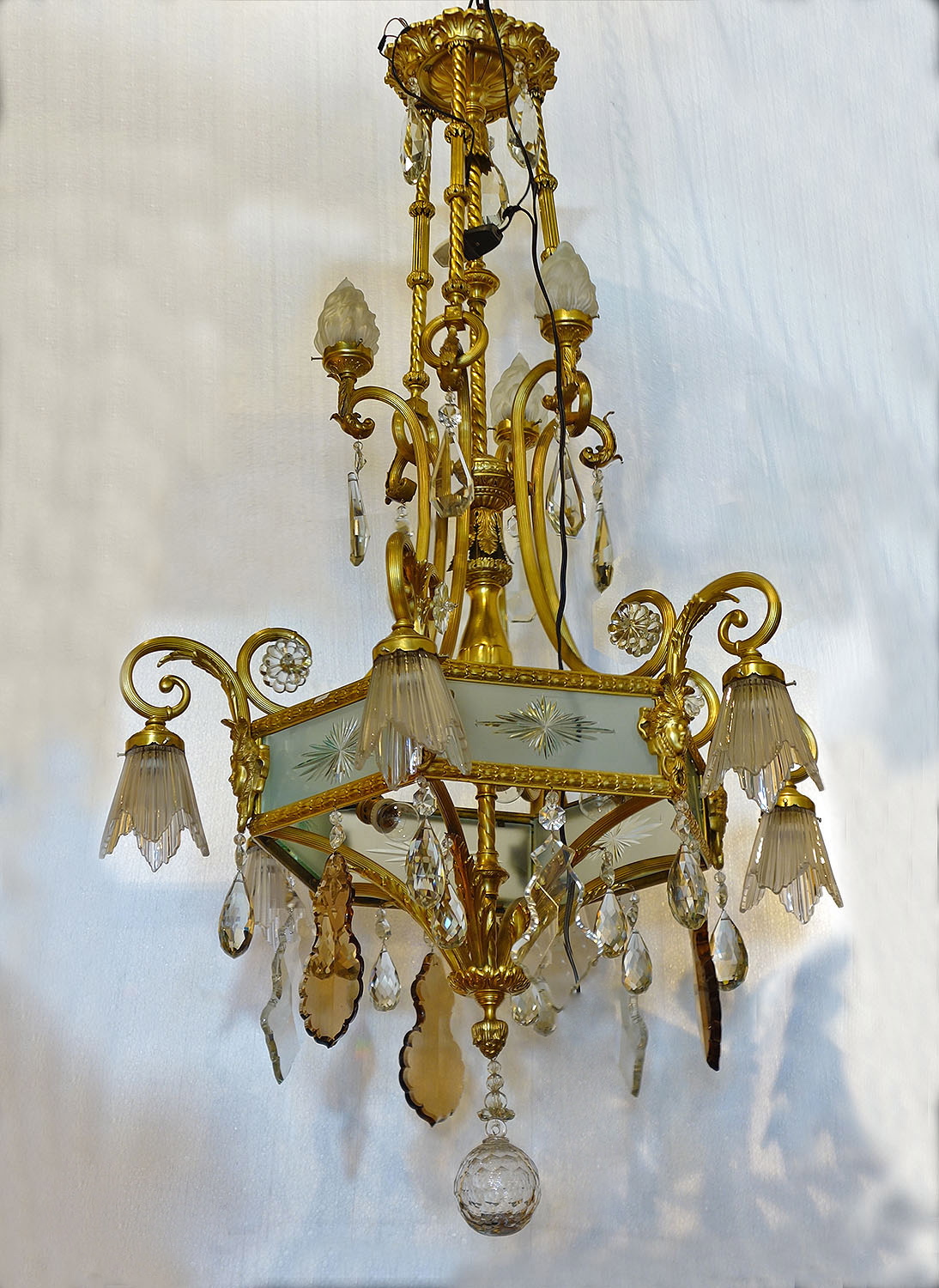 French Louis XVI Style Gilt-Bronze Chandelier