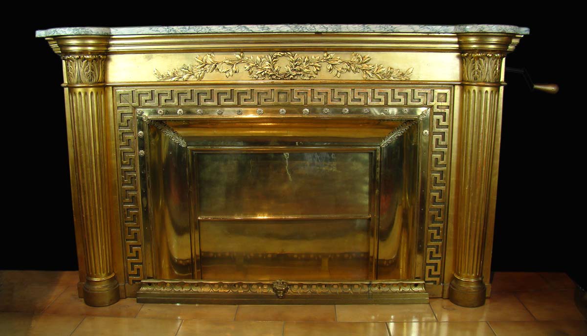 French Louis XVI style gilt-wood Fireplace