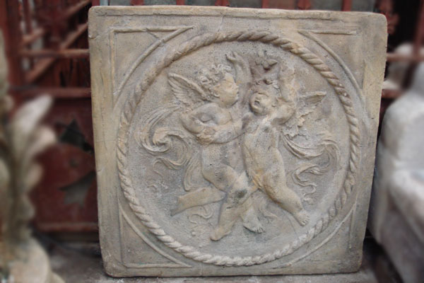 Churub figures in Stone composite Frieze