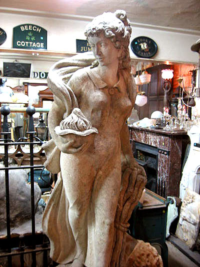 Aphrodite statue wearing robe