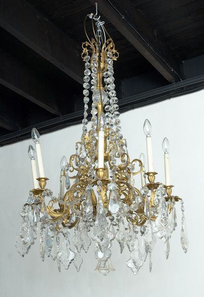 8 Arm French Crystal Chandelier