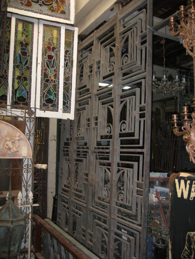 Art deco bronze entry way gates