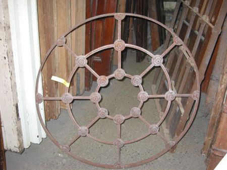 Original cast iron window grill