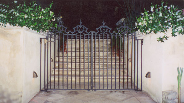 Finely detailed bronze gates