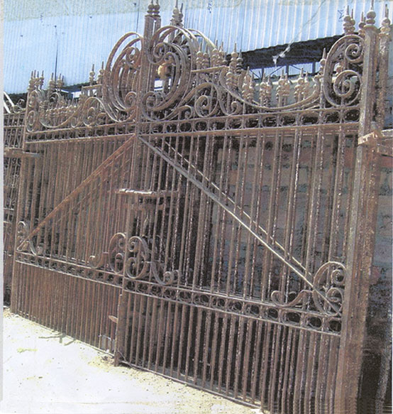 Hand wrought iron gates