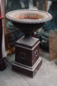 Original cast iron champagne urn